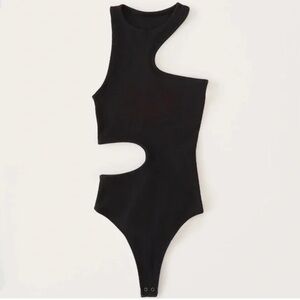 abercrombie and fitch black cut out bodysuit